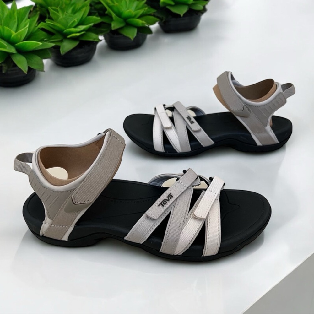 Teva Women's Beige and Black Strappy Sport Sandals - Picture 6 of 11